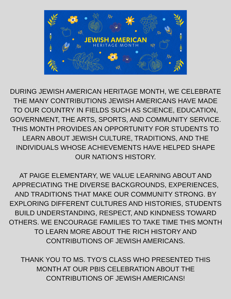 Paige Newsletter