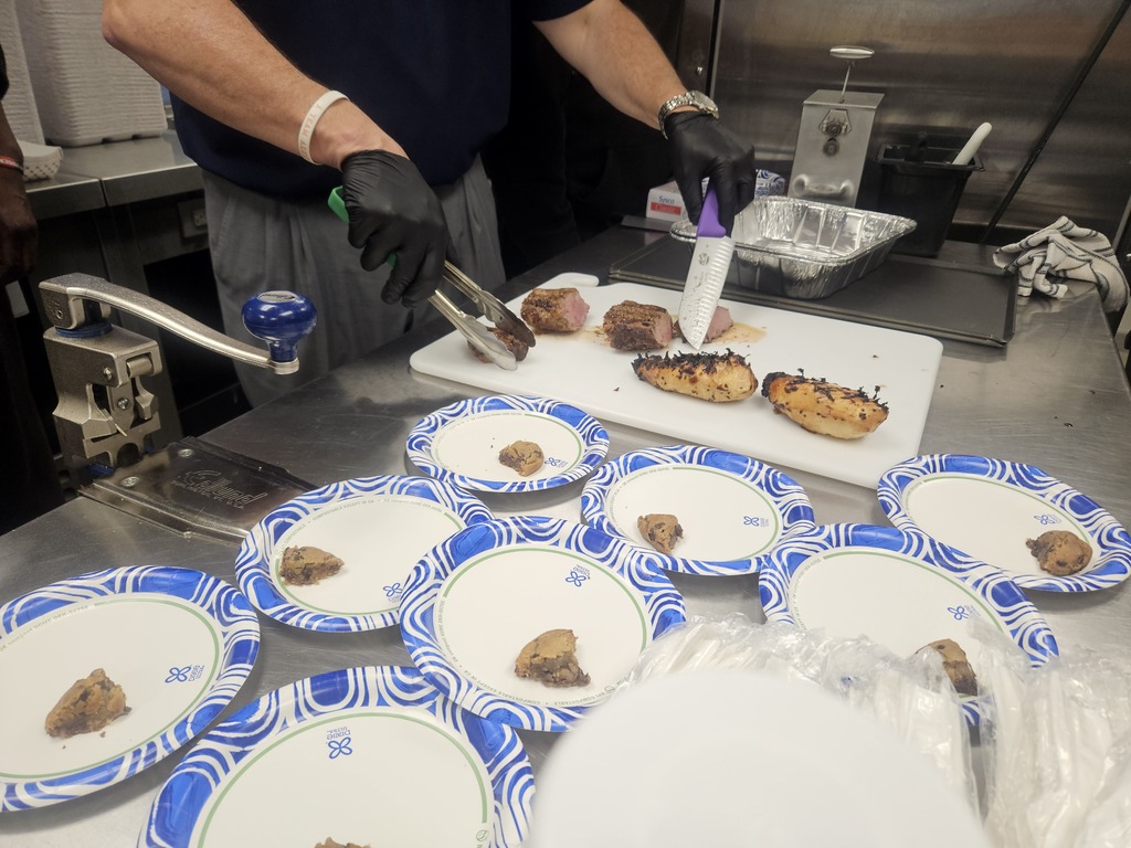 Photo. SFLA culinary students learning how to use the Rational oven