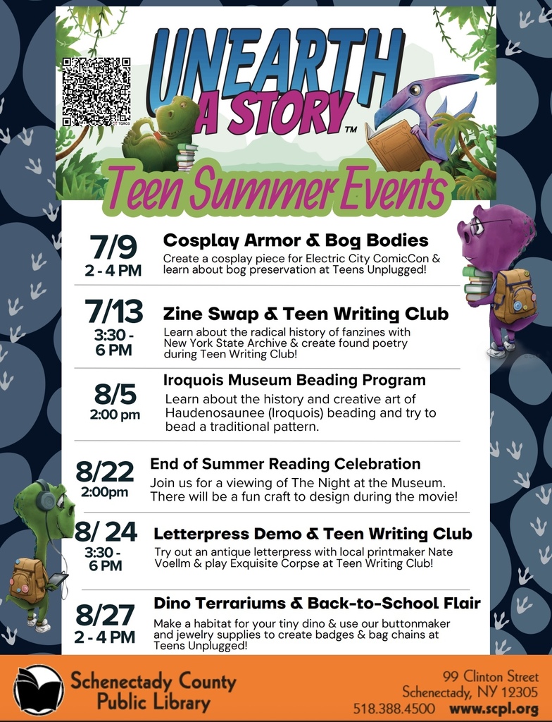 Flyer: Schenectady County Public Library Summer Events