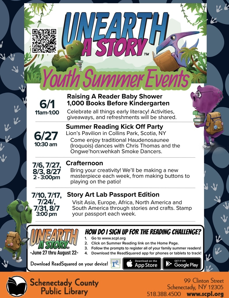 Flyer: Schenectady County Public Library Summer Events