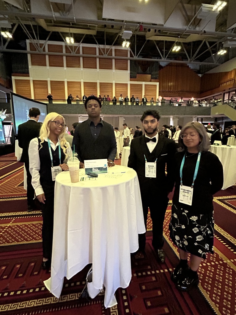 Photos:  Four students competing in the National JA Stock Market Competition in Boston
