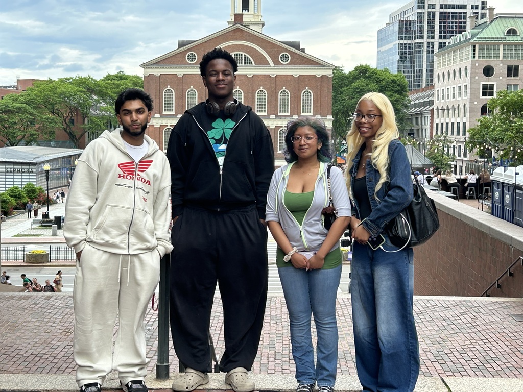 Photos:  Four students competing in the National JA Stock Market Competition in Boston