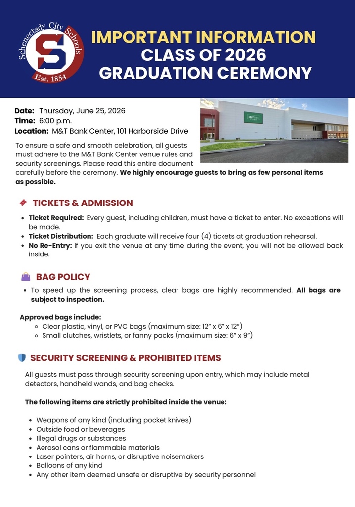 Important Information for Graduation