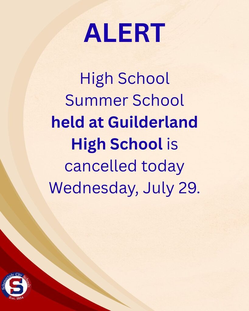 Alert:  High School Summer School program cancellation