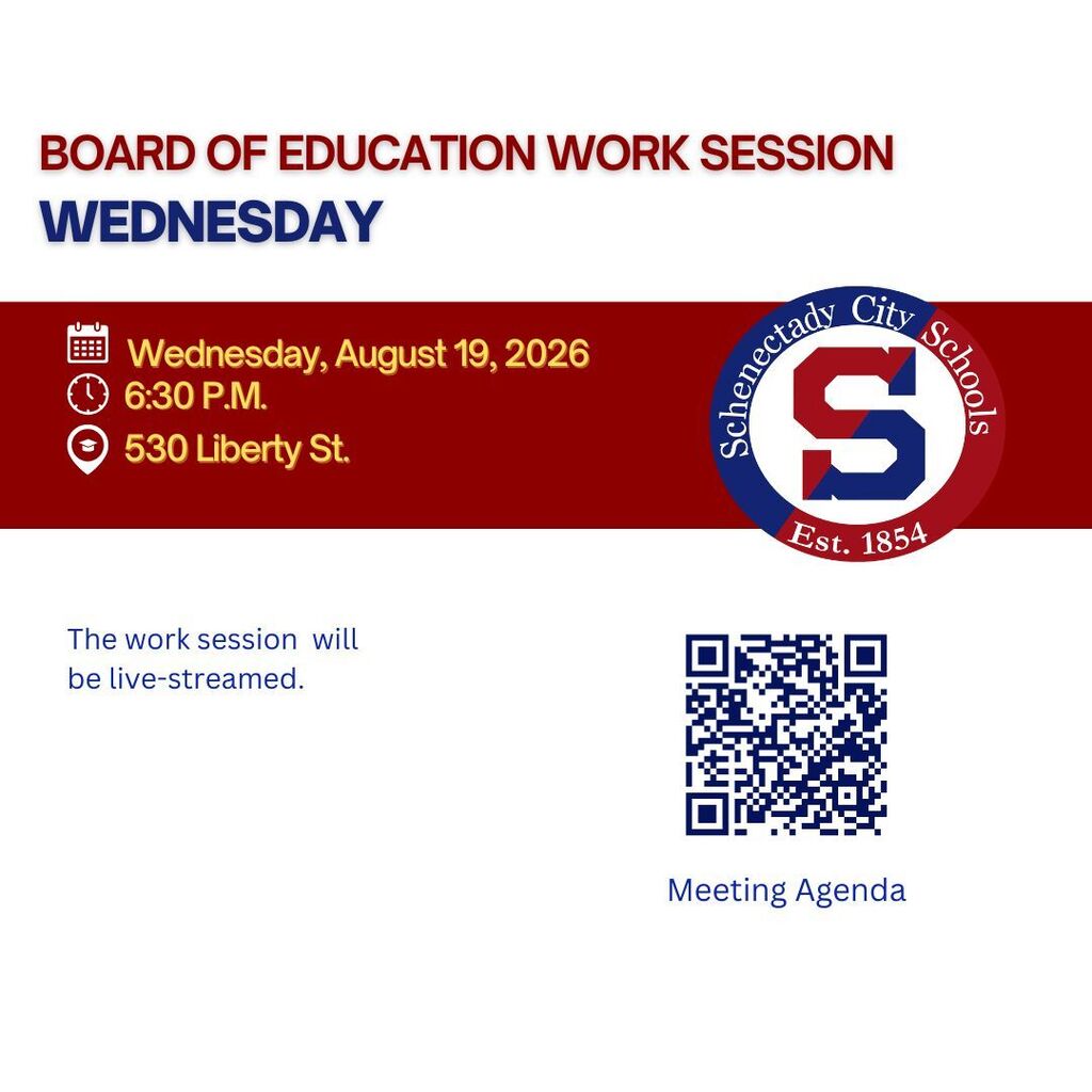 Graphic: Board of Education Work Session, August 19, 6:30 p.m.