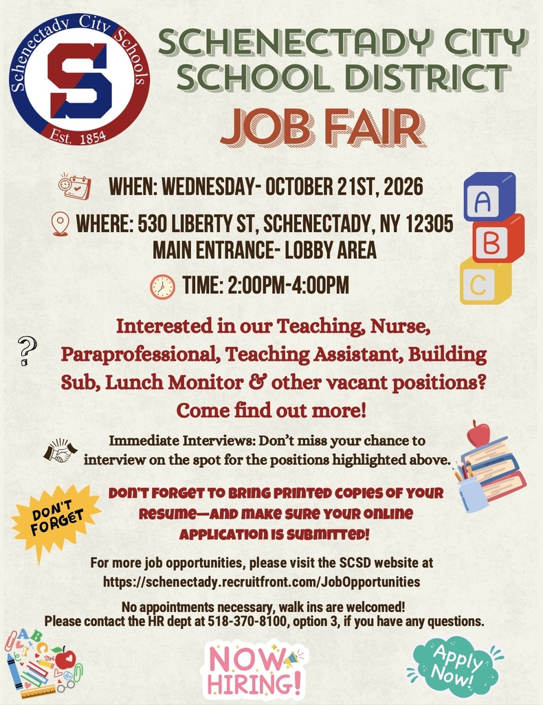 Flyer:  SCSD Job Fair October 21 2026