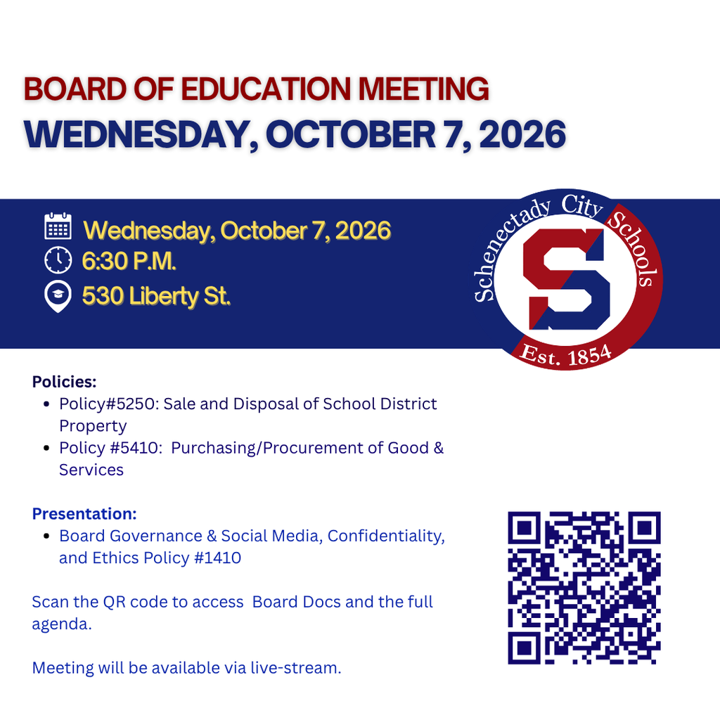 Graphic:  Board of Education Meeting, October 7, 6:30 p.m.