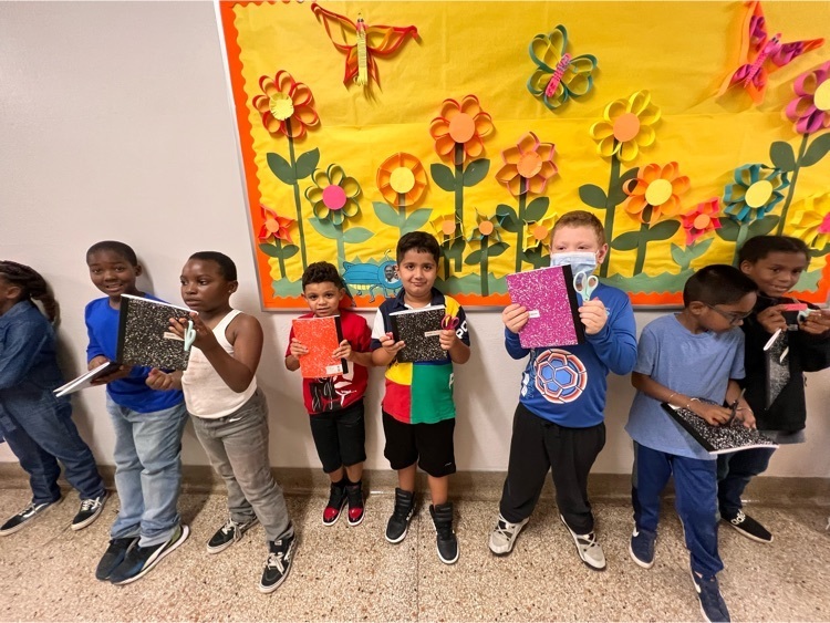 3rd grade class with supplies