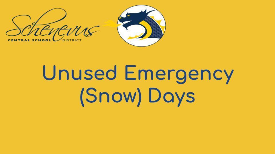 Unused Emergency (Snow) Days