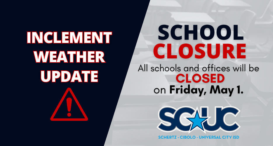 Inclement Weather Update - School Closure - All schools and offices will be closed Tuesday, April 21
