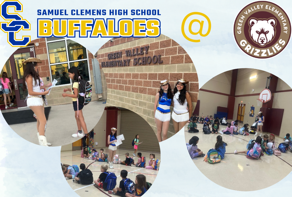 Clemens Belles pass out flyers at Green Valley