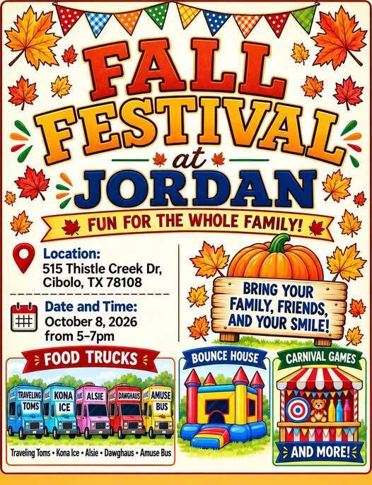 picture of flyer for fall festival at Jordan