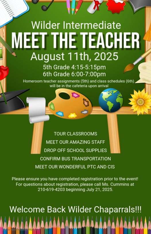 Meet the Teacher flyer