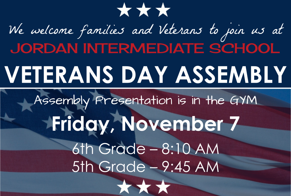 Picture of flyer for Veteran's Day Assembly