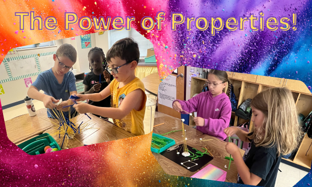 2nd graders creating new items by combining different materials