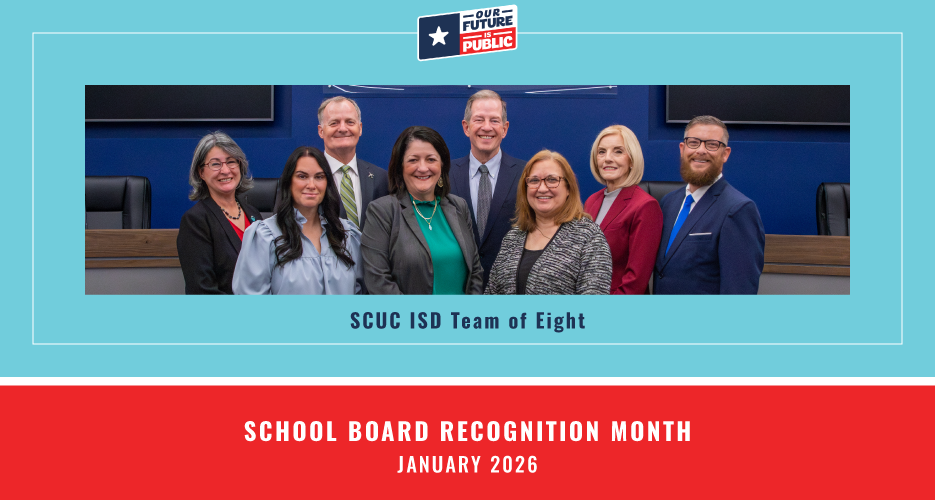 SCUC ISD Team of Eight photo for School Board Recognition Month