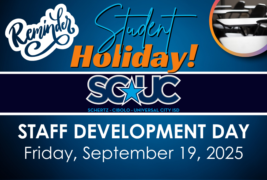 Reminder: This Friday, September 19, 2025 is a Staff Development/Student Holiday.