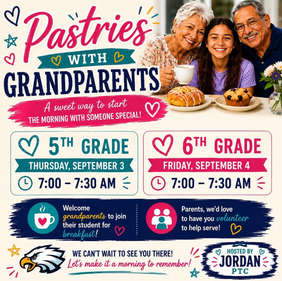 picture of flyer for pastries with grandparents