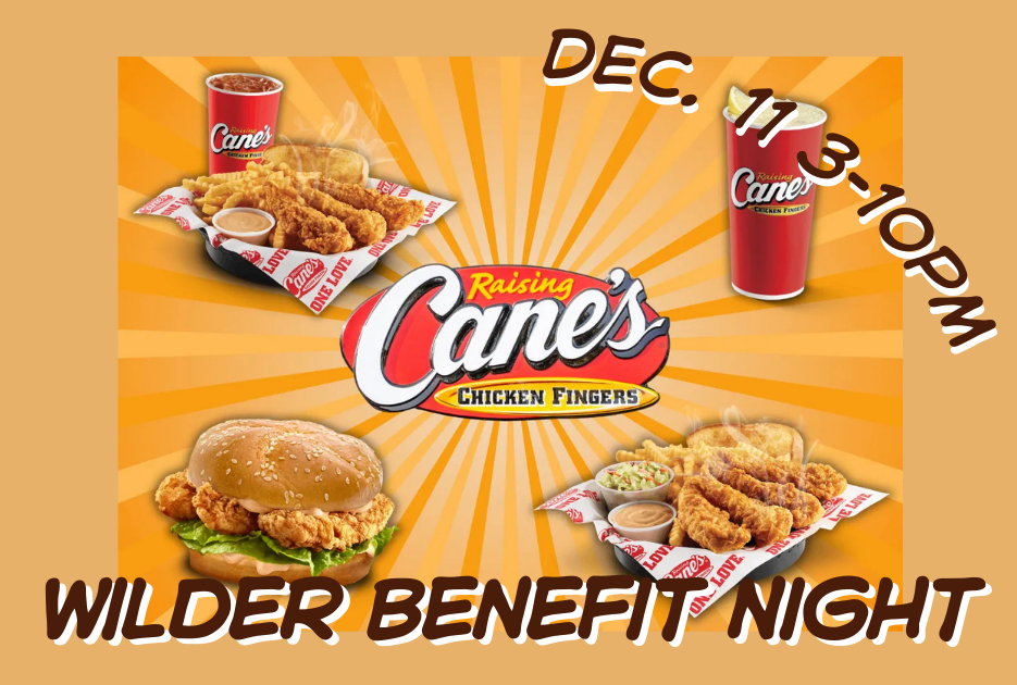 Wilder Benefit Night Flyer at Canes