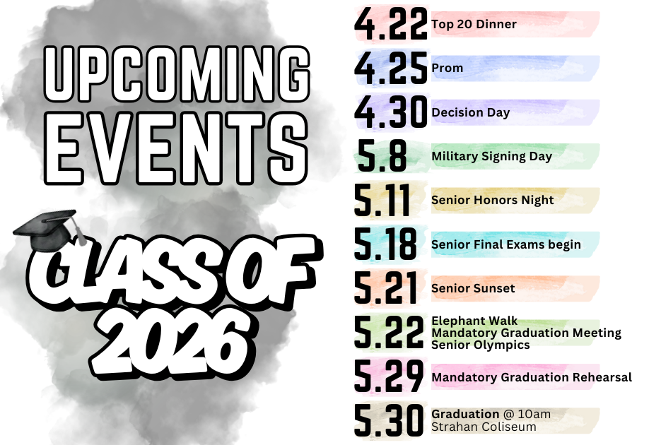 Upcoming senior events