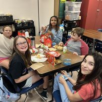 Students enjoying Mc Donalds