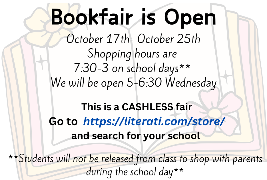 Bookfair 10/17-10/25