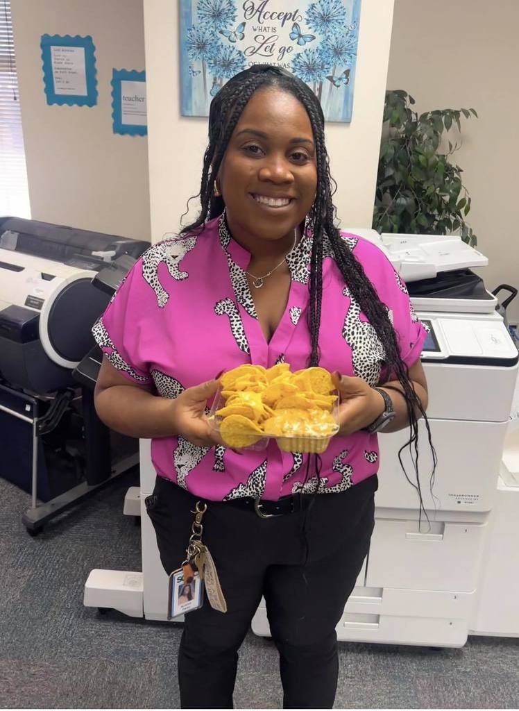 Ms. Parks with nachos