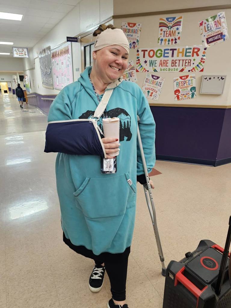 Mrs. Stiffler has some injuries.