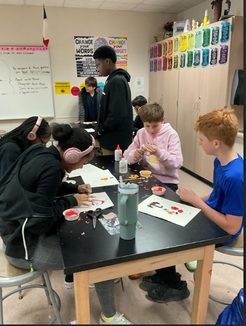 Wilder students making a plan for their 3d sculptures.