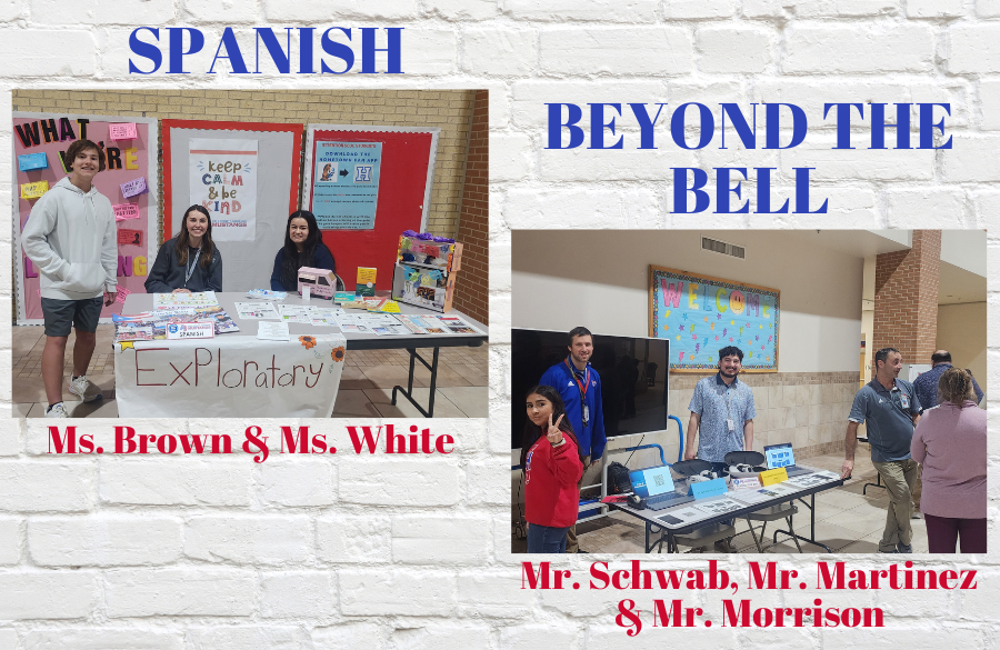 Spanish and Beyond the Bell teachers, parents, and students at the course expo night