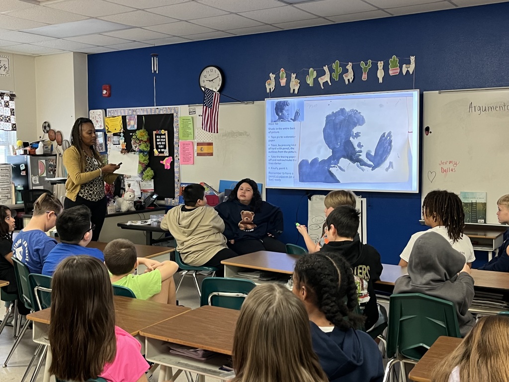 4th grade students learning about Black History Month