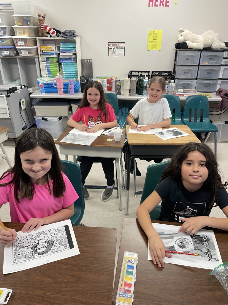 4th grade students learning about Black History Month