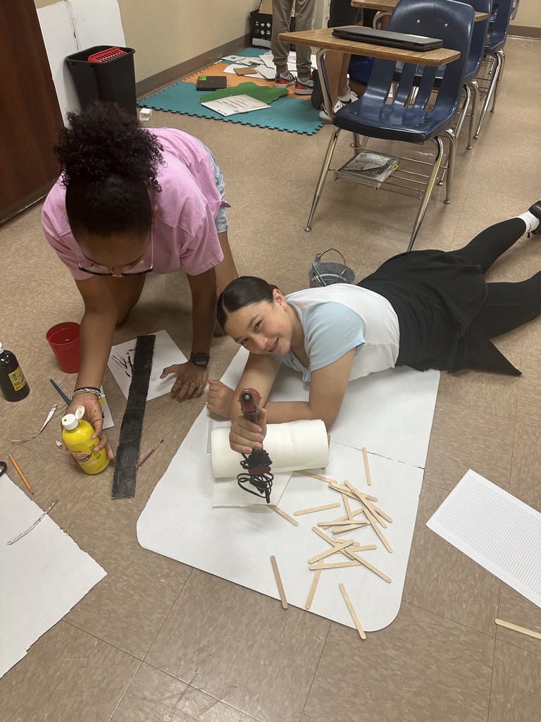 students working on geo project.