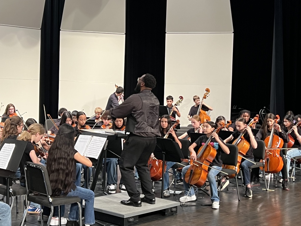 Mr. Young conducting the orchestra concert.