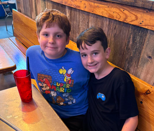 Wilder boys eating at Willie's