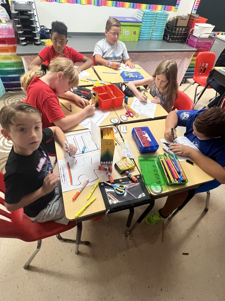 students learning in class