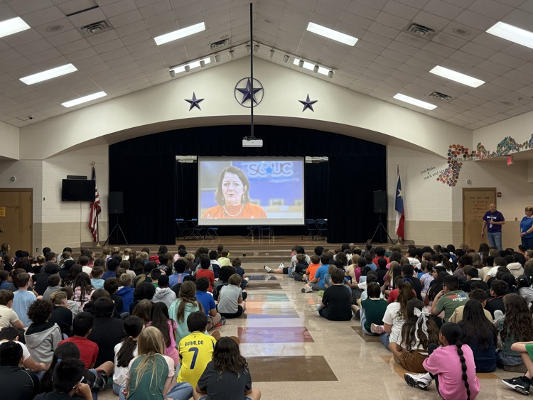 students attending threat regret assembly