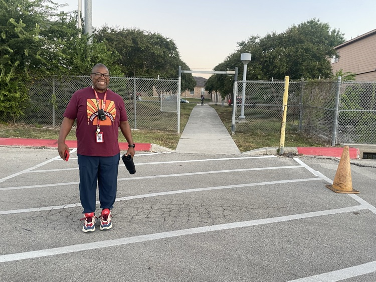 Mr. Floyd welcoming students