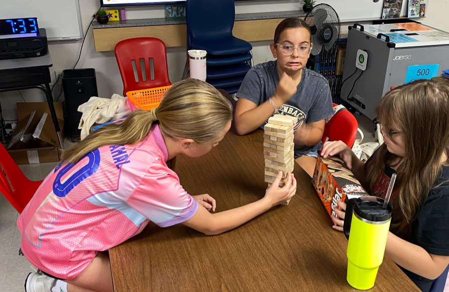 picture of students playing community building games together