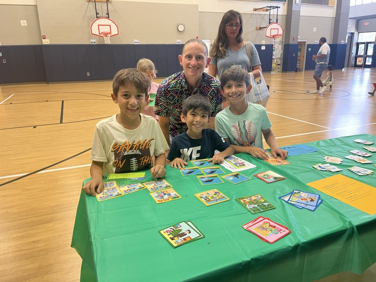family enjoying literacy night 