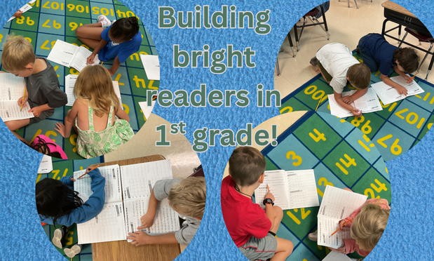 1st graders working on phonics
