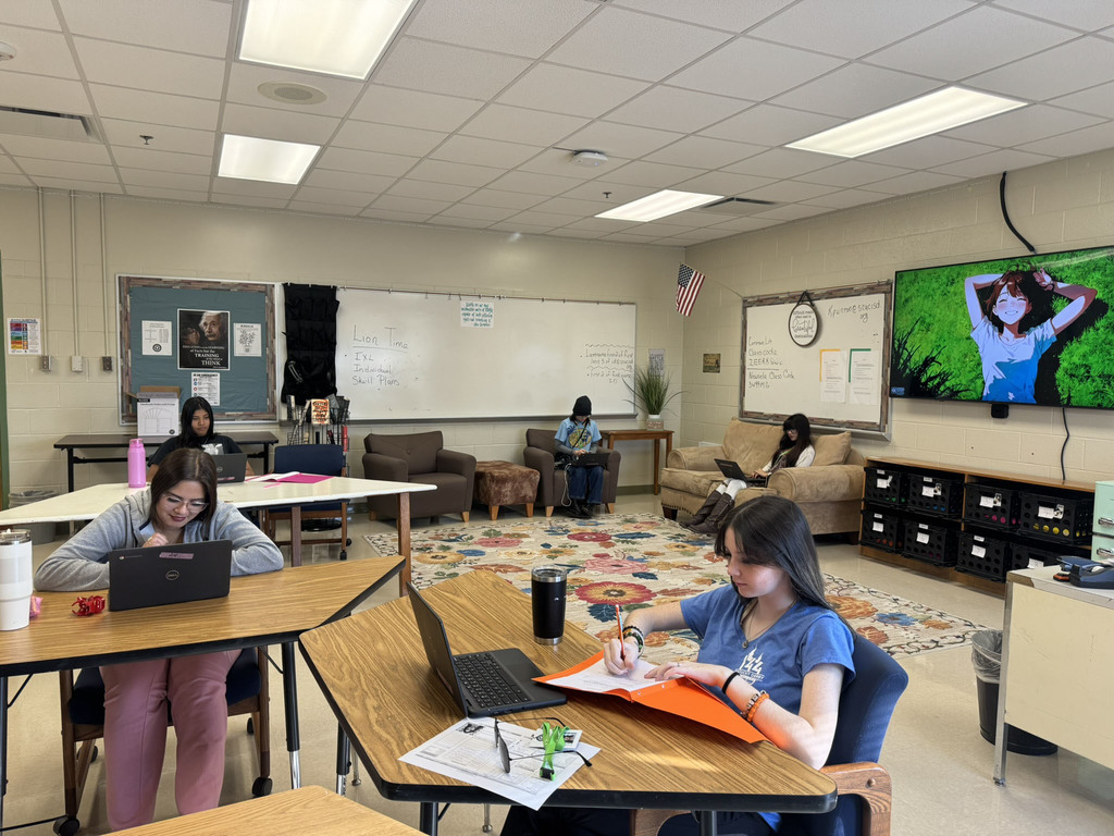 students working independently