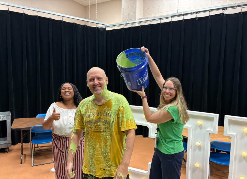 Mr. Jackson with slime on him