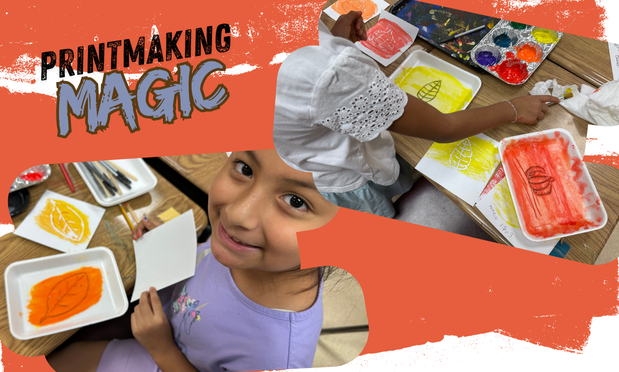 3rd graders making magic in art!