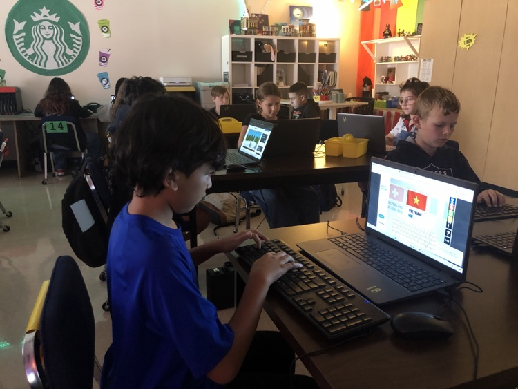 picture of student typing