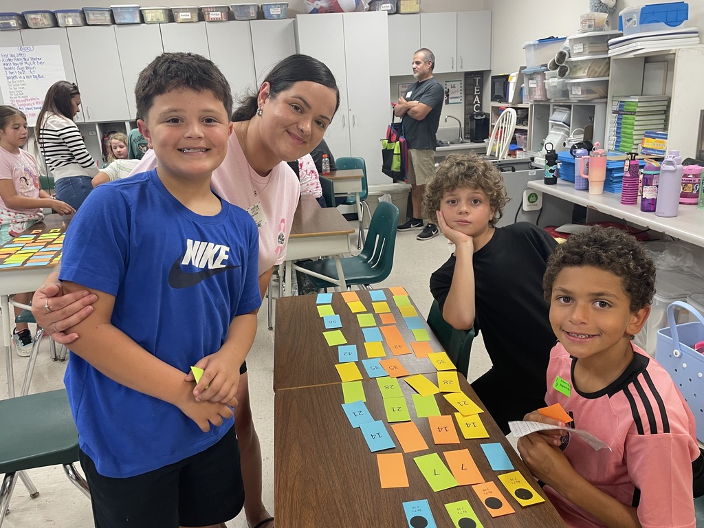 Parent Engagement Math Event following the 4th Grade Family Picnic