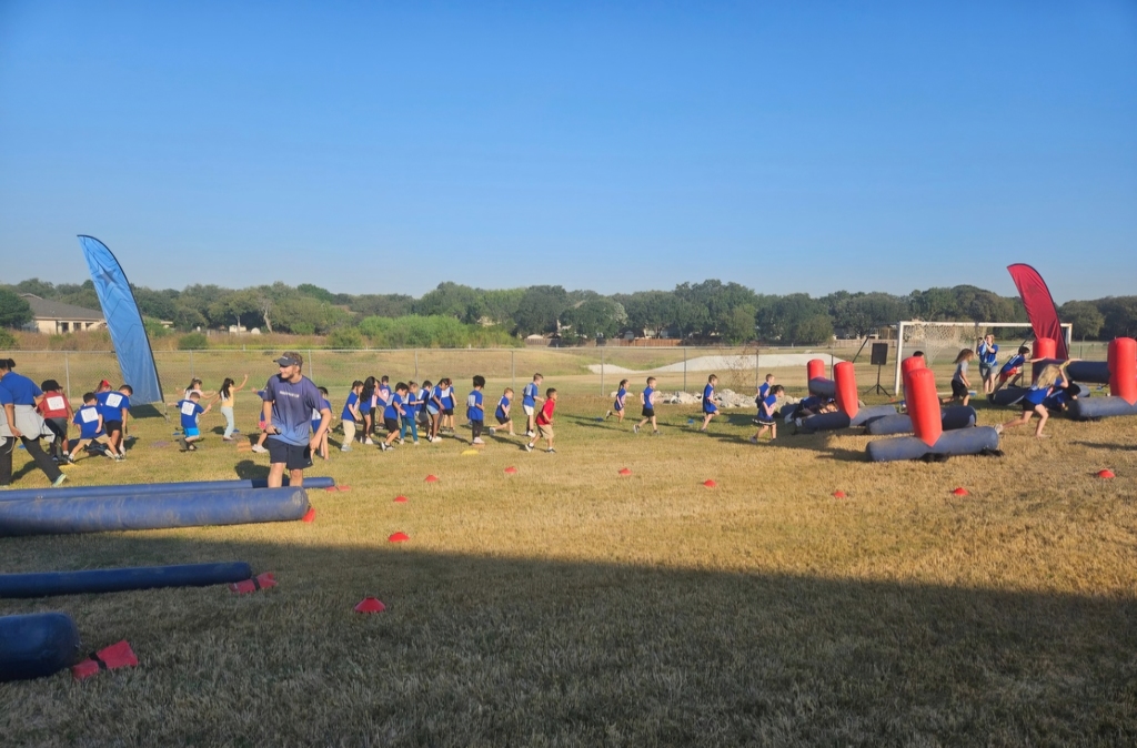 Wildcats having a BLAST at the Obstacle Run!