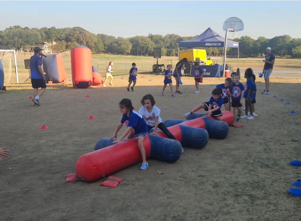 Wildcats having a BLAST at the Obstacle Run!