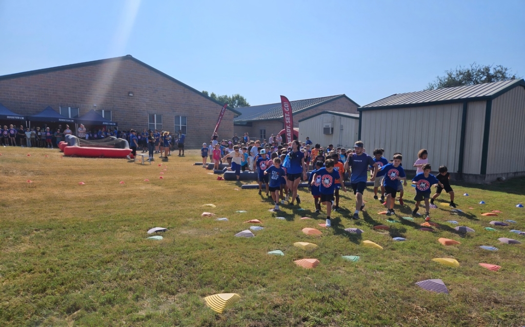 Wildcats having a BLAST at the Obstacle Run!