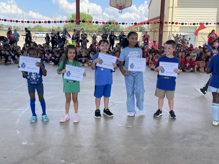 groups of students at house assembly